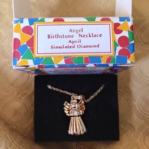 Avon Gold Angel Pendant Necklace Jewelry